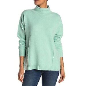 NEW NWT ADY P Pocket Roll Neck Tunic Mint Green Chunky Pullover Sweater Medium M
